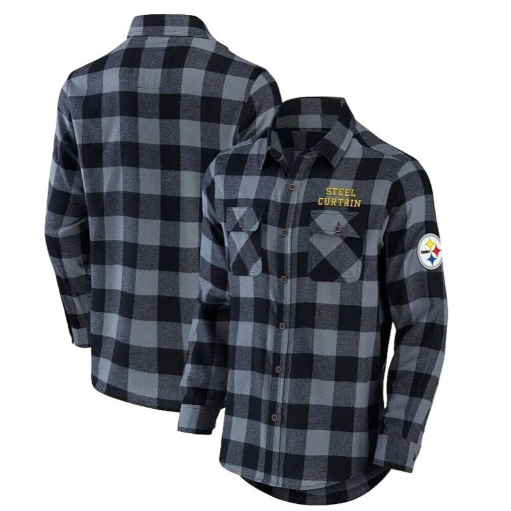NFL x Darius Rucker Pittsburgh Steelers M Flannel Long Sleeve Button-Up Shirt